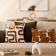 ATMOSPHERA - Housse de coussin Jeni chenille marron 50x30cm - vignette