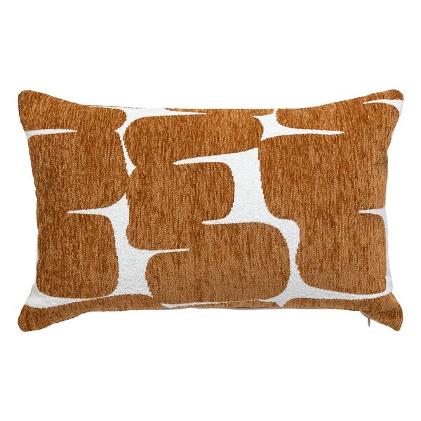 ATMOSPHERA - Housse de coussin Jeni chenille marron 50x30cm - large