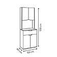 5 FIVE SIMPLY SMART - Buffet de cuisine 4 portes Eat up blanc et bois - vignette