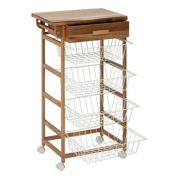 5 FIVE SIMPLY SMART - Desserte Acacia 50x34,5x88,8cm 4 niveaux - large