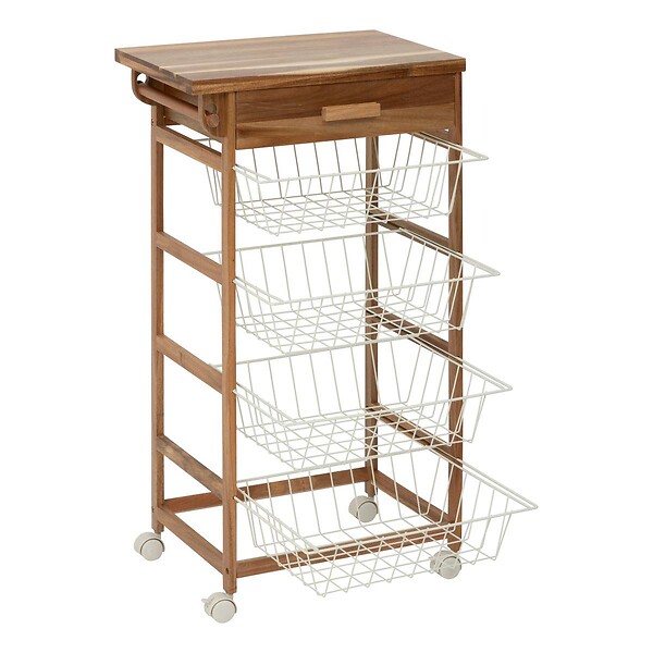 5 FIVE SIMPLY SMART - Desserte Acacia 50x34,5x88,8cm 4 niveaux - large