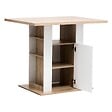 5 FIVE SIMPLY SMART - Ilot de cuisine effet bois naturel blanc 90x110cm - vignette