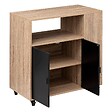5 FIVE SIMPLY SMART - Desserte 3 niveaux "Aliaj" noir - vignette