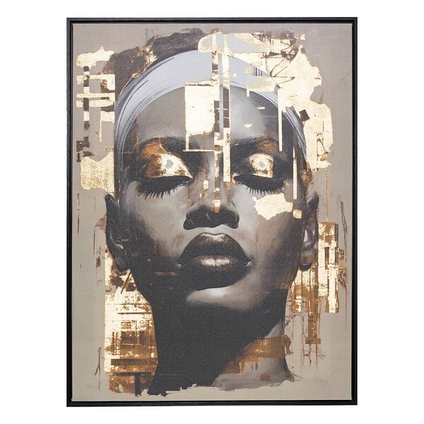 ATMOSPHERA - Toile imprimée encadrée "Magdalena" marron 60x80cm - large