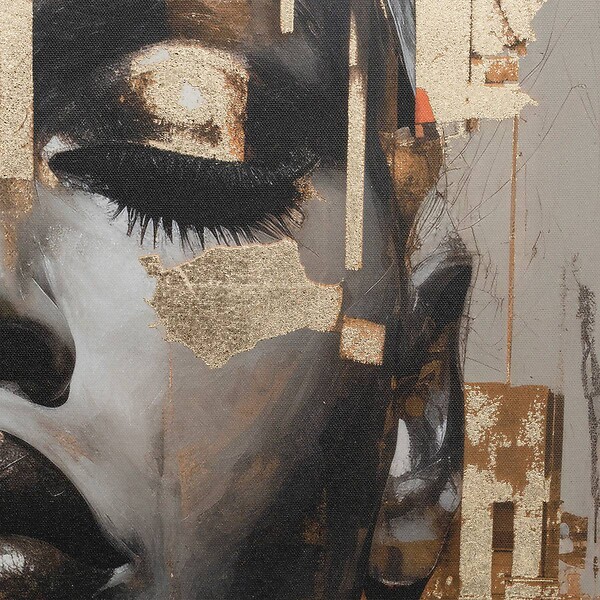 ATMOSPHERA - Toile imprimée encadrée "Magdalena" marron 60x80cm - large