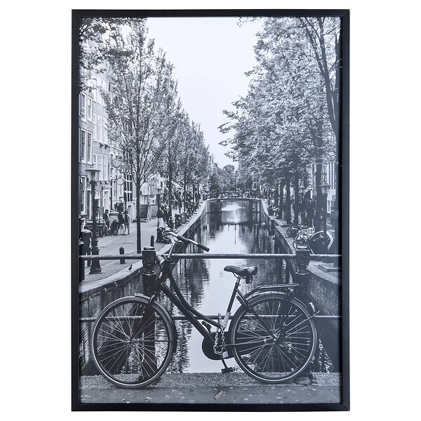 ATMOSPHERA - Affiche encadrée Ayu noir et blanc 70x100cm - large