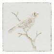 ATMOSPHERA - Décoration murale Varo oiseau 26x26m blanc - vignette