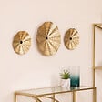 ATMOSPHERA - Lot de 3 déco murales Leslie métal doré D22/225/335cm - vignette
