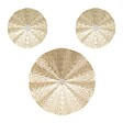 ATMOSPHERA - Lot de 3 déco murales Leslie métal doré D22/225/335cm - vignette
