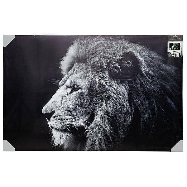 ATMOSPHERA - Toile imprimée lion 78x118cm - large