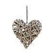 ATMOSPHERA - Déco murale "Coeur" - osier - D20 cm - Taupe - vignette