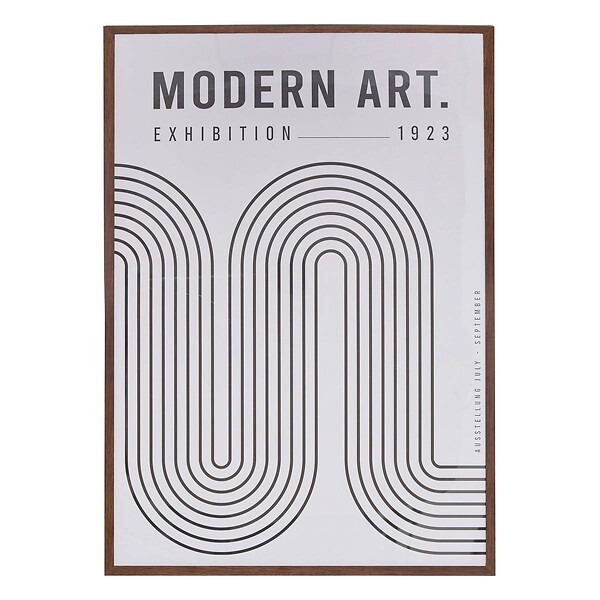 ATMOSPHERA - Affiche encadrée Adem noir et blanc 50x70cm - large