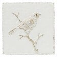 ATMOSPHERA - Décoration murale Varo oiseau 26x26m blanc - vignette