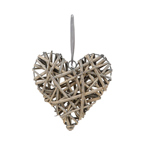 ATMOSPHERA - Déco murale osier coeur D20cm - large