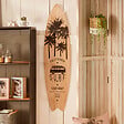 ATMOSPHERA - Planche "Surf" bois et métal 110x27cm - vignette