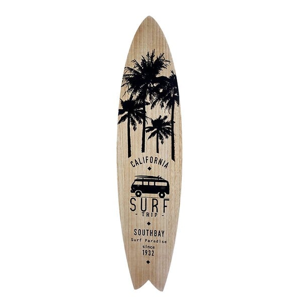 ATMOSPHERA - Planche "Surf" bois et métal 110x27cm - large