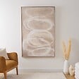 ATMOSPHERA - Toile peinte encadrée Krisna beige 150x100cm - vignette