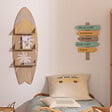 ATMOSPHERA - Étagère murale planche surf "Australie" 112x37cm beige - vignette