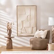 ATMOSPHERA - Déco murale 3D Yelena blanc 116x75cm - vignette