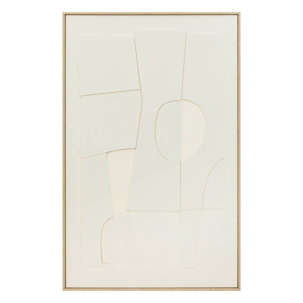 ATMOSPHERA - Déco murale 3D Yelena blanc 116x75cm - large