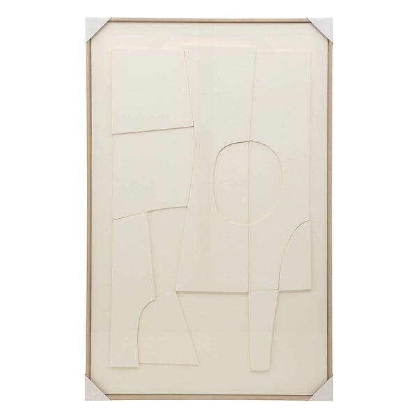 ATMOSPHERA - Déco murale 3D Yelena blanc 116x75cm - large