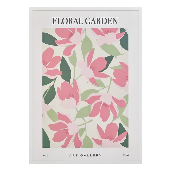 ATMOSPHERA - Affiche encadrée Fleur de rose 50x70cm - large