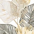 ATMOSPHERA - Déco murale Nadia métal doré noir 100x53cm - vignette
