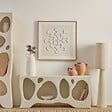 ATMOSPHERA - Toile 3D Houria beige 78x78cm - vignette