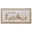ATMOSPHERA - Toile imprimée encadrée Marlow noir et blanc 116x58cm - vignette