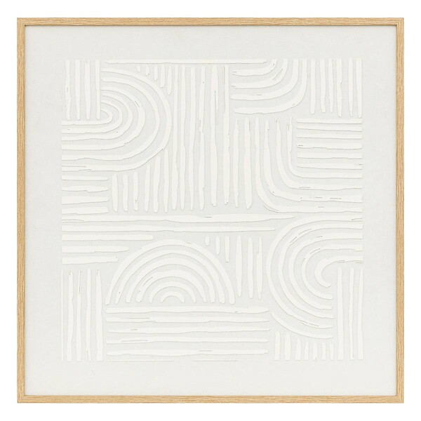 ATMOSPHERA - Déco mural 3D Kaya blanc 60x60cm - large