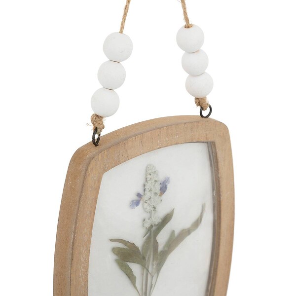 ATMOSPHERA - Déco murale fleurs Jayden bois 16x12cm - large