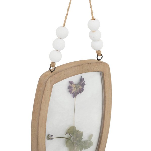 ATMOSPHERA - Déco murale fleurs Jayden bois 16x12cm - large