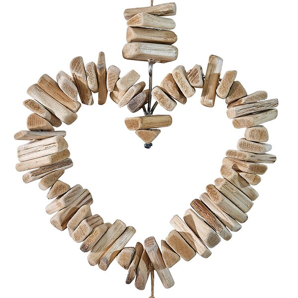 ATMOSPHERA - Décoration murale coeur Agnes H94cm en bois - large