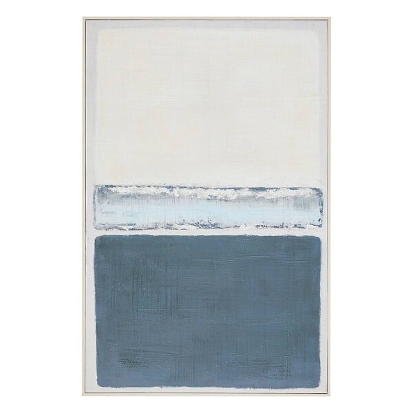ATMOSPHERA - Toile peinte encadrée Jimena bleu 116x75cm - large