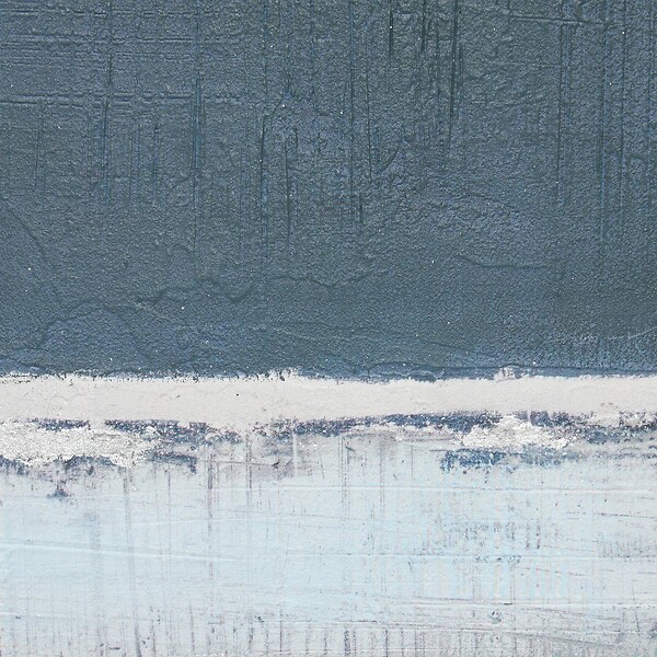 ATMOSPHERA - Toile peinte encadrée Jimena bleu 116x75cm - large