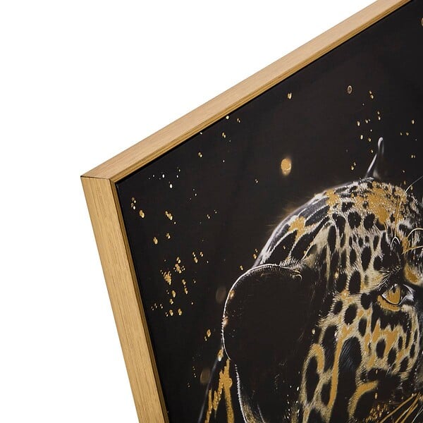 ATMOSPHERA - Toile imprimée encadrée Lupita noir 58x78cm - large