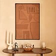 ATMOSPHERA - Toile 3D Jilani marron 60x90cm - vignette
