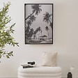 ATMOSPHERA - Affiche encadrée Ayu noir et blanc 70x100cm - vignette