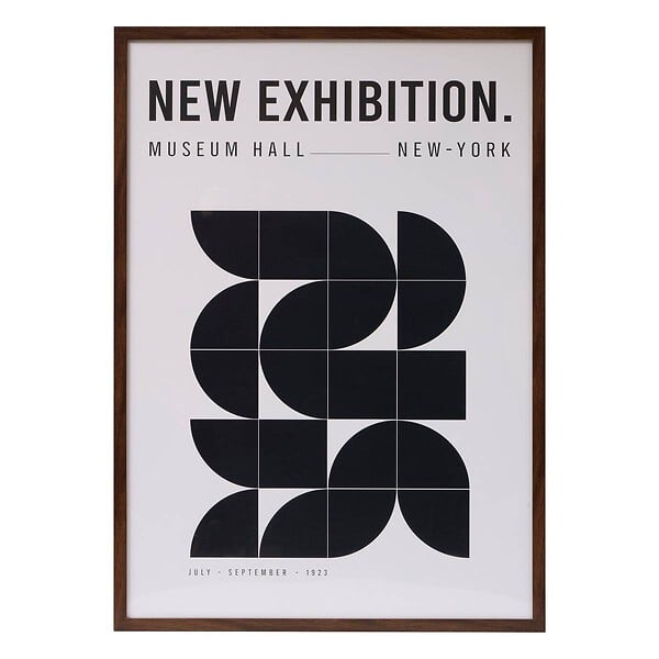 ATMOSPHERA - Affiche encadrée Adem noir et blanc 50x70cm - large