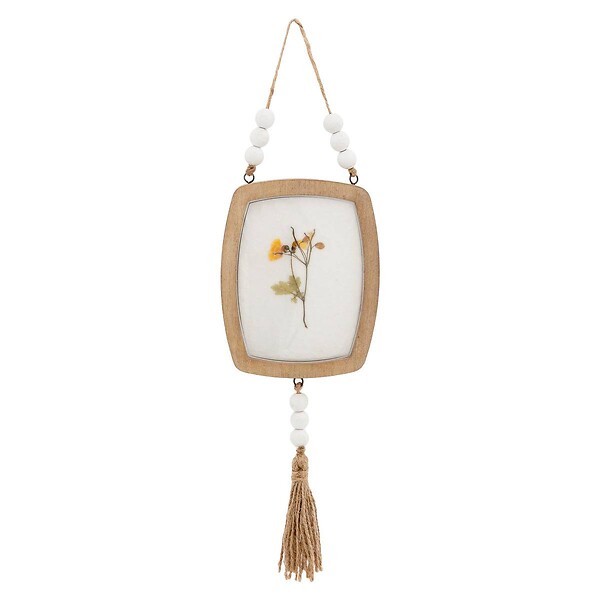 ATMOSPHERA - Déco murale fleurs Jayden bois 16x12cm - large