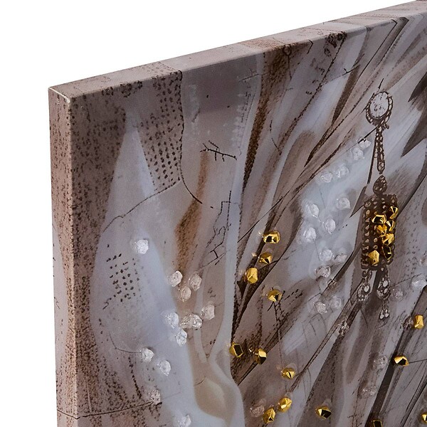 ATMOSPHERA - Toile imprimée Mercury doré 60x60cm - large
