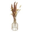 ATMOSPHERA - Composition fleurs séchées automne métal doré rose H40cm - vignette