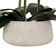 ATMOSPHERA - Orchidée artificielle en pot "Sanae" pot en ciment orange H65cm - vignette