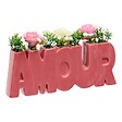 ATMOSPHERA - Composition florale "Amour" Fleur de rose H14cm - vignette