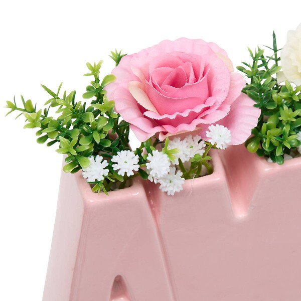 ATMOSPHERA - Composition florale "Amour" Fleur de rose H14cm - large