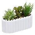 ATMOSPHERA - Plante artificielle Wida 12 cm avec Pot Blanc - vignette