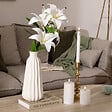 ATMOSPHERA - Tige de 4 lys artificielle "Jago" blanc H80cm - vignette