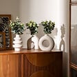 ATMOSPHERA - Composition eucalyptus avec vase "Suza" H37cm - vignette