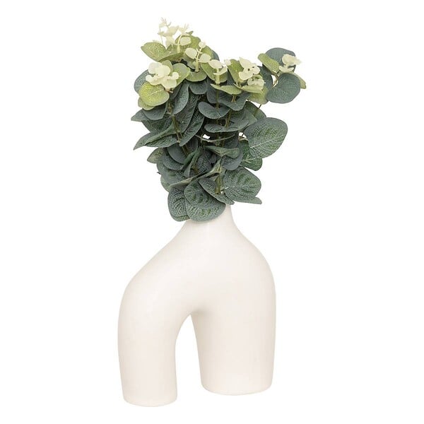 ATMOSPHERA - Composition eucalyptus avec vase "Suza" H37cm - large