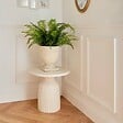 ATMOSPHERA - Plante artificielle Fougère Fleur de rose H80cm - vignette